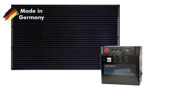 Stationäre Backup-Box 120/1 - 3000W - 1536Wh Batteriekapazität - 1 Solarmodul (325 WP)